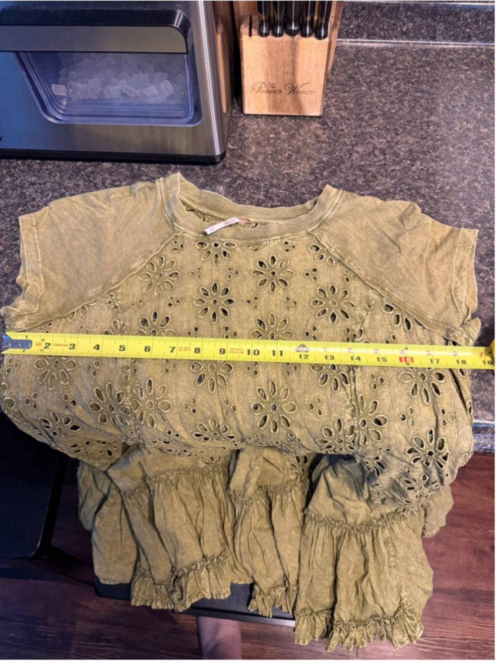 Free People Sadler Mini Dress Olive Green - Picture 6 of 7